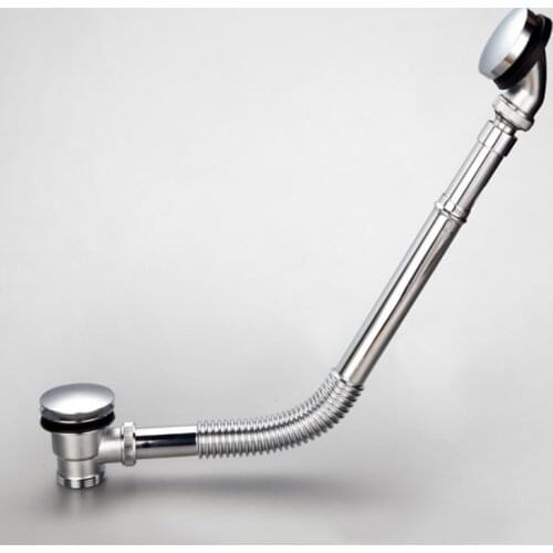 Brass Chrome Bath Pop Up Drain Rotable Bathroom Tub Sink Waste Bathtub Floor Drain