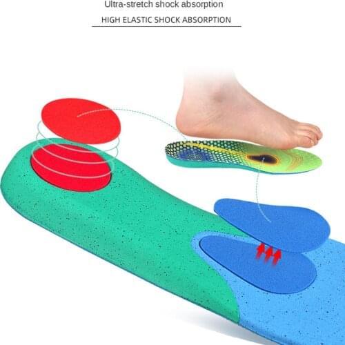 Lightweight Comfortable Leisure Sports Insole Breathable Sweat-Absorbent Full Cushion Soft High-Elastic Massage Foot Shoe Pad