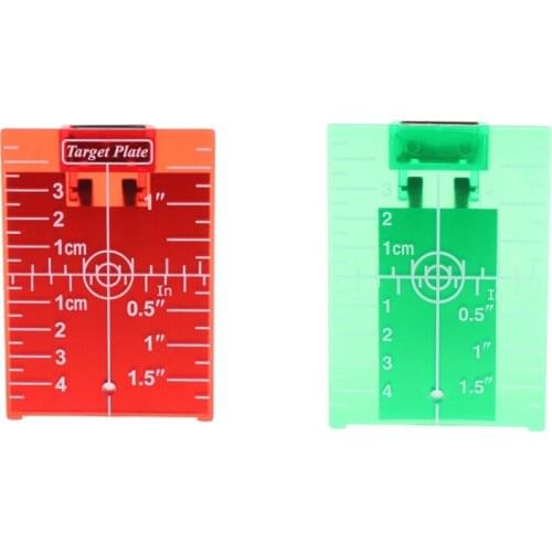 Magnetic Red Target Plate For Rotary Cross Line Laser Level Distance Measurer