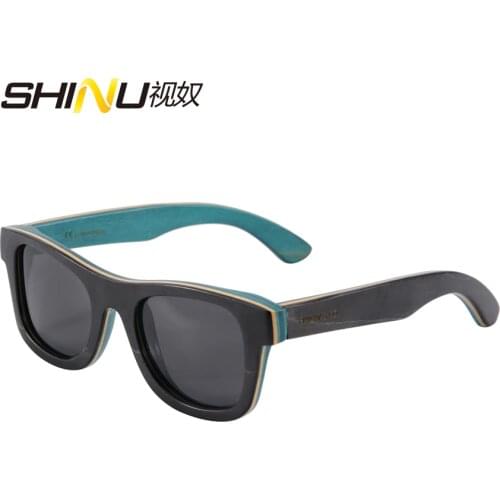 Men Wood Sunglasses Polarized Wooden Sun Glasses Handmade With wood Case UV400 Lens Z68004