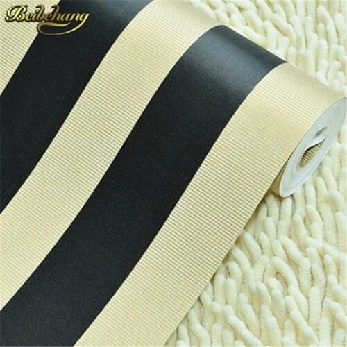 Beibehang wall paper modern designer minimalist style Pvc wallpaper black and white striped pattern 3Dwallpaper home decoration