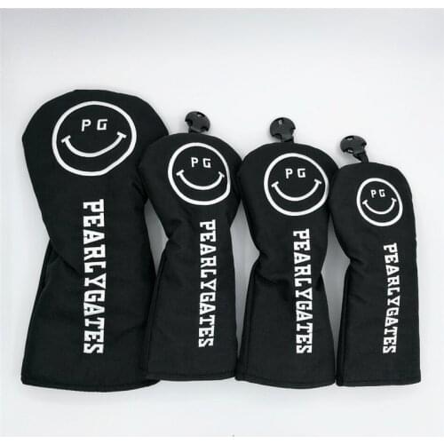 PG Smiley Golf Clubs Headcovers Driver Fairway Iron Wood Covers Velvet Nylon Complete Set Head Covers 3 Colors