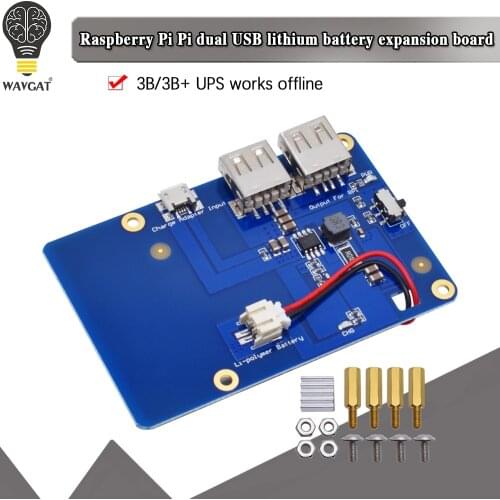 WAVGAT Lithium Battery Pack Expansion Board Power Supply with Switch for Raspberry Pi 3,2 Model B,1 Model B+ Banana Pi
