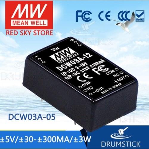 Prosperity MEAN WELL DCW03 3W meanwell +-5V 0.3A +-12V0.125A +-15V0.1A DC-DC Regulated Dual Output Converter