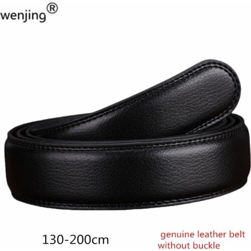 200cm xxxl long big special size 160 180CM plus men genuine cow leather belt without buckle
