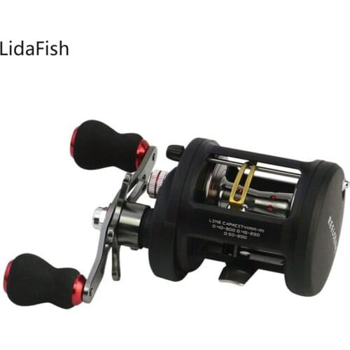 Fishing Reel Trolling Fishing Reels 6.3:1Gear Ratio Left Right Hand Full Metal Drum Fishing Reel Pesca