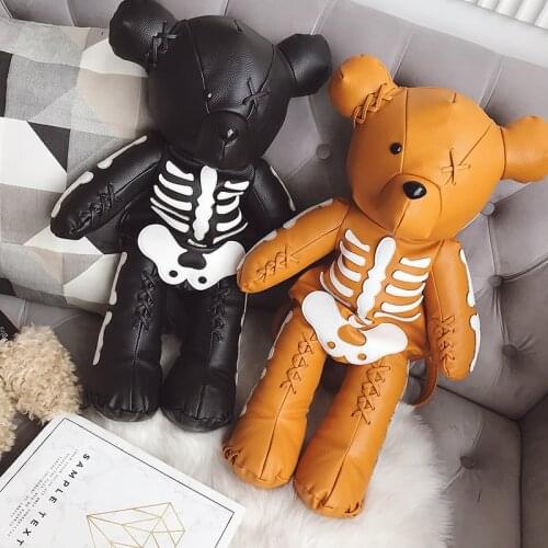 Fashion Skeleton Bear Female Backpack Punk Style School Bags Backpacks Girls
