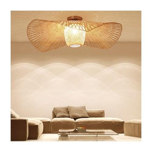 Modern LED Bamboo Pendant Lights Asia Wood Pendant Lamp Living Room Diningroom Hotel Restaurant Kitchen Indoor Deco Hanging Lamp