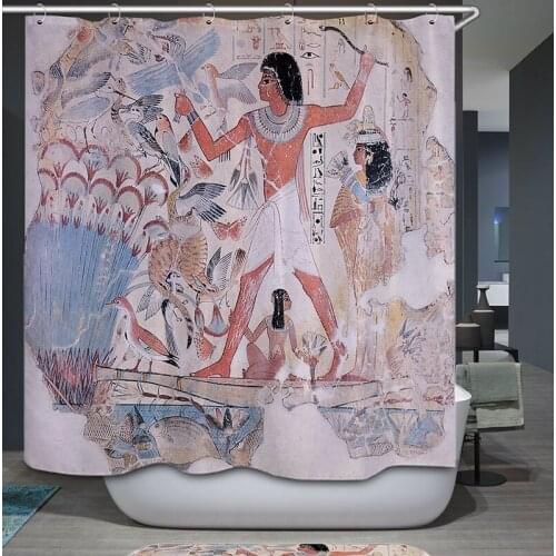 Egypt bathroom curtain shower waterproof new arrival polyester curtain for bathroom
