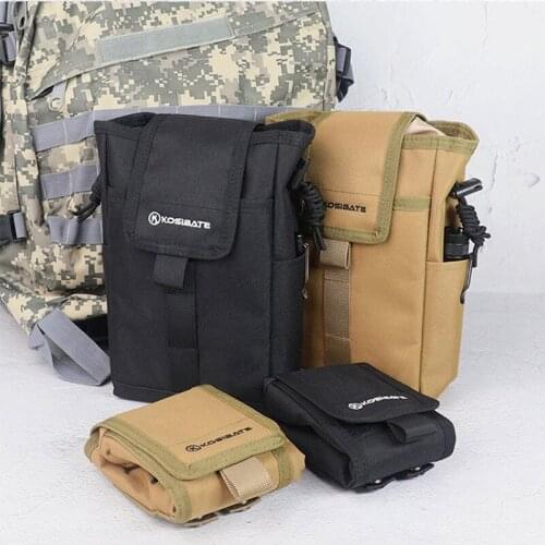 Military Outdoor Sports Waist Belt Pouch Pockets Folding Recycling Bag Molle Tactical Dump Drop Pouch Pack for Hunting Paintball