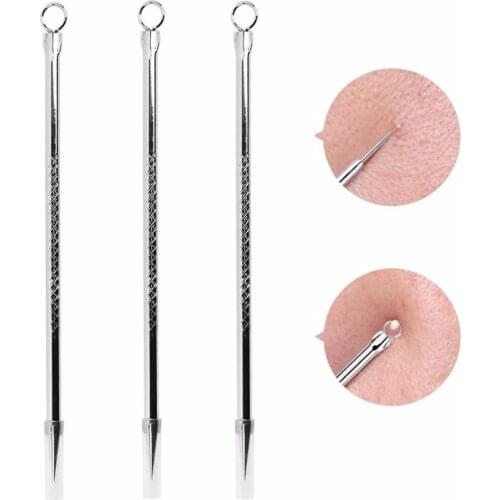 1pc Silver Blackhead Acne Needles Face Skin Care Pore Cleaner Needles Remove Tools Stainless Steel Blackhead Comedone Needles
