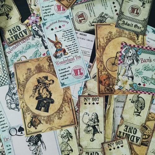 40PCS/bag junk journal Vintage Little girl bunny Pack DIY Scrapbook Album Diary Happy Plan Decoration Large Size Sticker