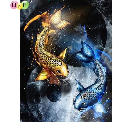 5D DIY full square/round fish Diamond mosaic diamond embroidery embroidered Cross Stitch Home decoration Gift