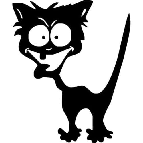 DasDecal Crazy Pet Cat Car Sticker Decoration Personalized Decal Laptop Suitcase Truck Motorcycle Auto Accessories PVC,15cm*12cm