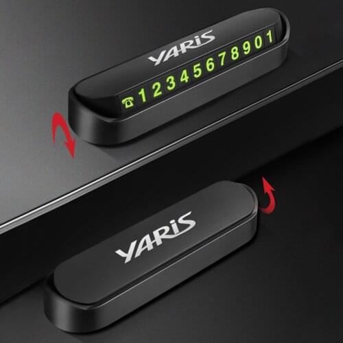 Car Temporary Parking Card Phone Number Card Plate Sticker for Toyota yaris Accessories Car Styling
