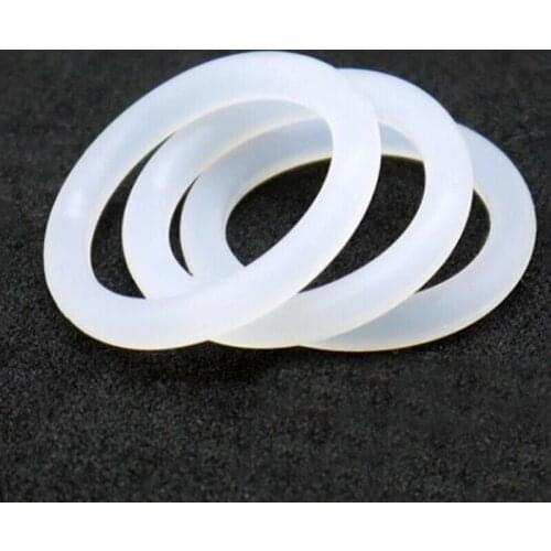 Thickness 4/5mm White Silicone O-Ring OD 15-80mm Food Grade Seal Washer Waterproof And Heat-Resistant