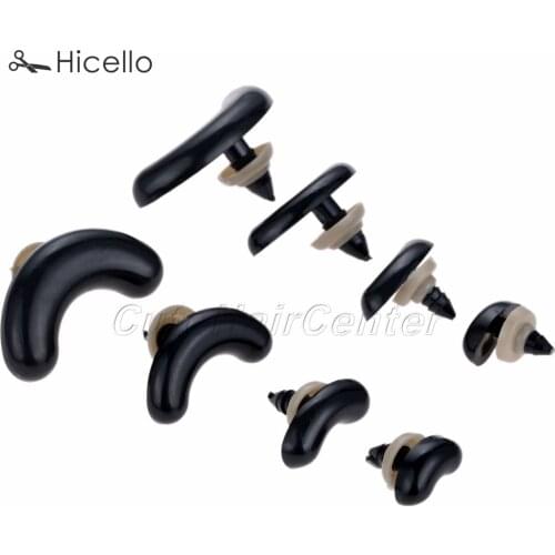 50/20sets Safety Doll Bent Nose+washers buckle mouth Plastic Black Puppet Dolls Handmade Craft Teddy Bear Plush Animal Scrapbook