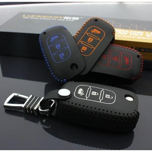 Car key case for benz smart fortwo forfour 2015 2016 2017 cabrio elertric drive Keychain leather bag/case wallet holder