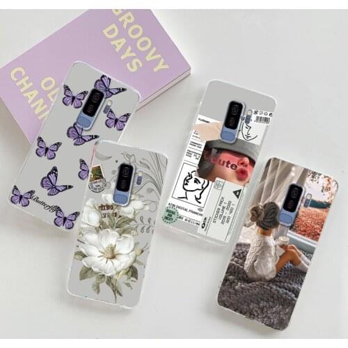 For Samsung Galaxy S9 S9 Plus G960 G965 Case Silicone Clear Cute Soft TPU Back Cover for Samsung S9 S 9 Plus Bumper Phone Cases