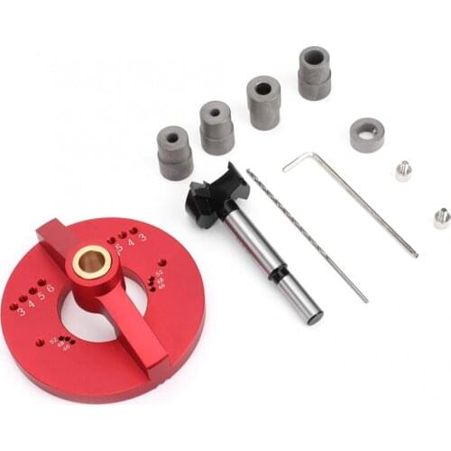 Woodworking Pocket Hole Jig Kit Self-Centering Vertical Doweling Jig 35mm Drill Guide Hole Opener Punch Locator Carpentry Tool