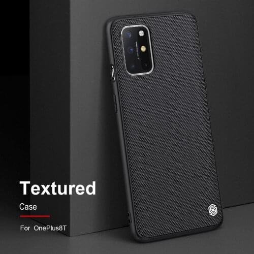 For OnePlus 8T Textured Case Nylon fiber materials non slip design shockproof case cell phone case business style NILLKIN