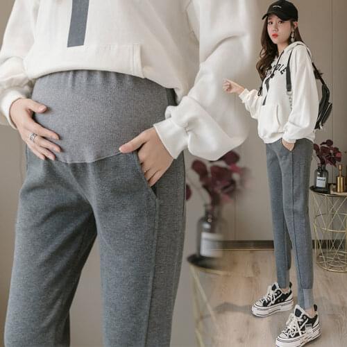 Home Casual Leggings For Pregnant Womens Solid Leggings Maternity Loose Adjustable Fitness Pants