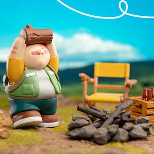 LAMTOYS GO CAMPING 2nd Generation Uncle Cat Blind Box Guess Surprise Blind Bag Toys Desktop Decoration Kawaii Action Figure Gift