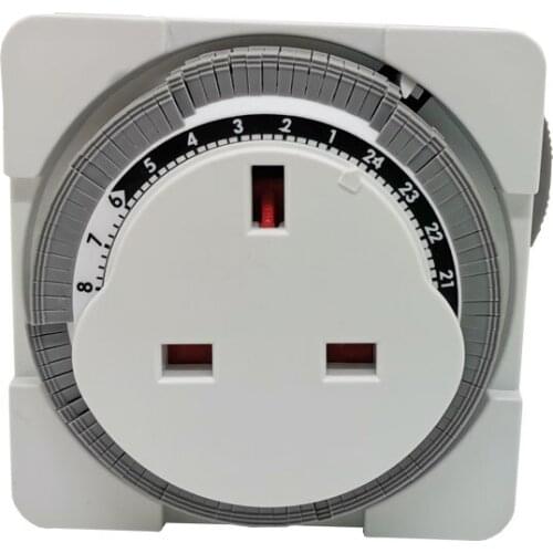 UK Plug Electronic Mechanical Timer Socket Energy Saving 24 Hours intelligent home Protector Certification by CE ROHS GS