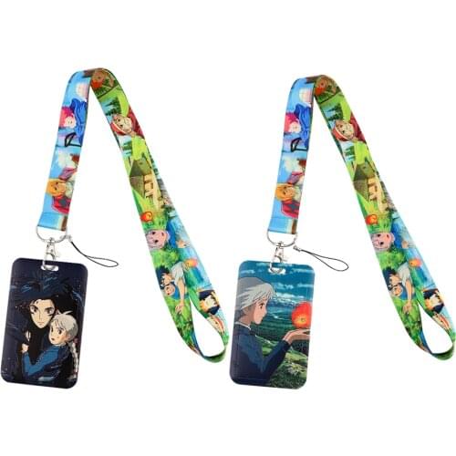 Flyingbee X2245 Anime Girl Personality Lanyard Card ID Holder Car KeyChain Gym Mobile Phone Badge Key Ring Holder Jewelry Gifts