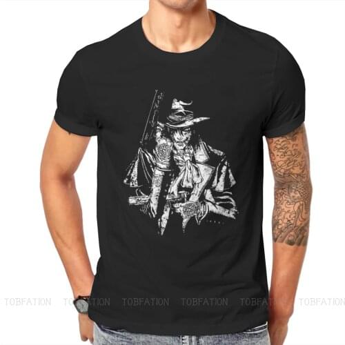Hellsing Manga Abraham Van Helsing Newest TShirt for Men Gun Round Collar Basic T Shirt Hip Hop Birthday Gifts Streetwear 6XL