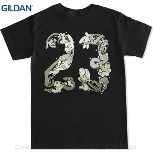 Tshirt Men Black Short Sleeve Cotton Hip Hop T-shirt Print Tee Shirts Men Space Jam 23 T Shirt