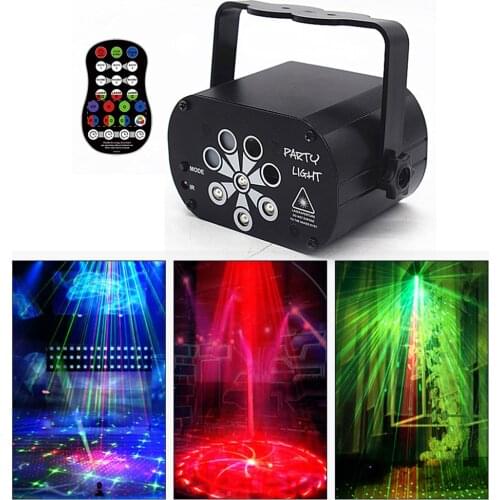 Laser Led Lights Projector 60/120 Patterns Rechargeable DJ Disco Lighting Music Party Lights Effect RGB UV Party Voice Control