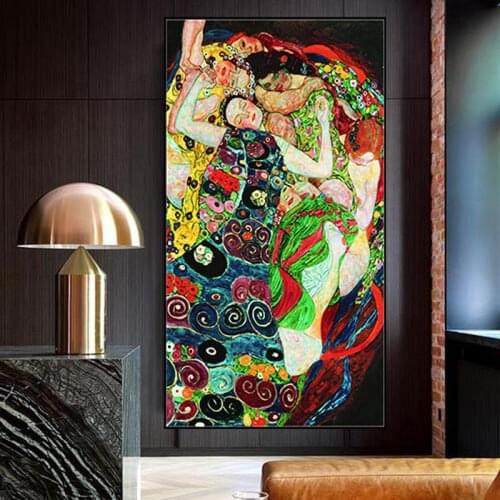 Famous Gustav Klimt Abstract Canvas Painting Mordern Posters Print home Decor retro Wall Art Pictures For Living Room Bedroom