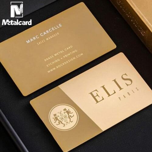Stainless steel mirror plating gold business card business membership card high-end metal card customization