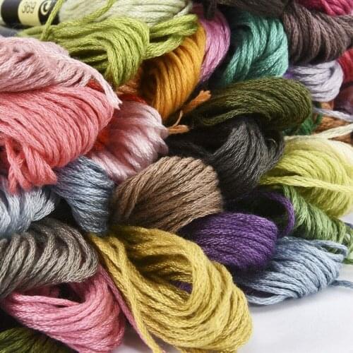 Rainbow Embroidery Floss 200/150/100/50/25 Cross Stitch Polyester Threads Sewing Accessories Floss Kit DIY Sewing Tools