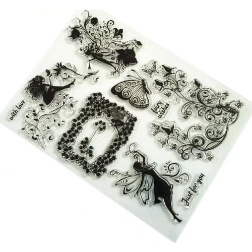 New Flower Fairy Silicone Clear Stamp Seal Stamper Scrapbooking Diary Card Craft