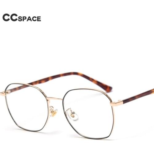49807 Retro Metal Plate Foot Glasses Frame Anti-Blue Light Male and Female Optical Fashion Computer Glasses Flat Mirror