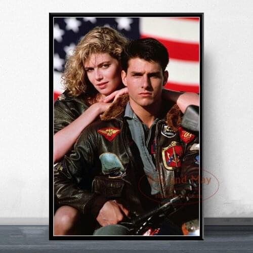 Top Gun Classic Movie Poster And Print Wall Art Canvas Painting Pictures Hot Retro Style Wall Paintings For Bedrooms Cuadros