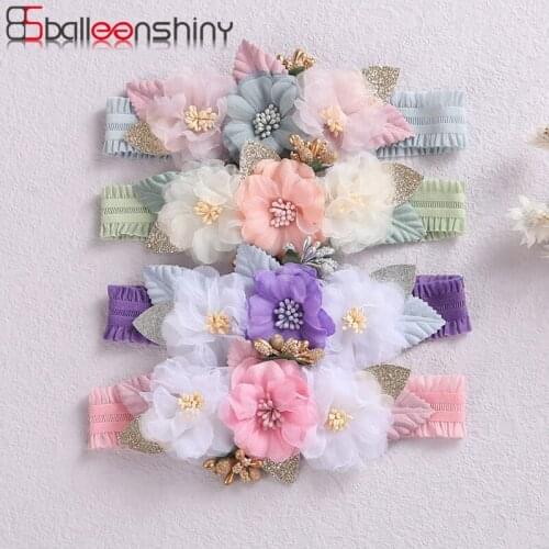 Balleenshiny Combination Flower Baby Headband Cute Girl Kids Girls Hair Band Haarband Accessories Headwear Newborn Head Band