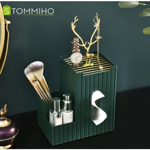 STOMMIHO Elk Tissue Box Jewelry Cosmetics Finishing Storage Box Antlers Multifunctional Household Organizer Nordic Style Luxury