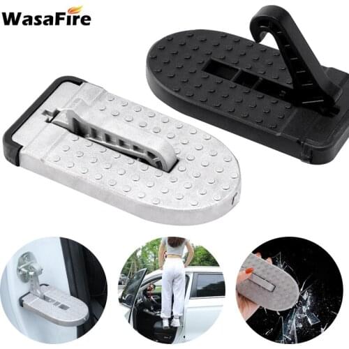 Foldable Anti-slip Car Door Step Pedal Universal Auto Rooftop Luggage Ladder Hooked Foot Pegs Doorstep Safety Hammer