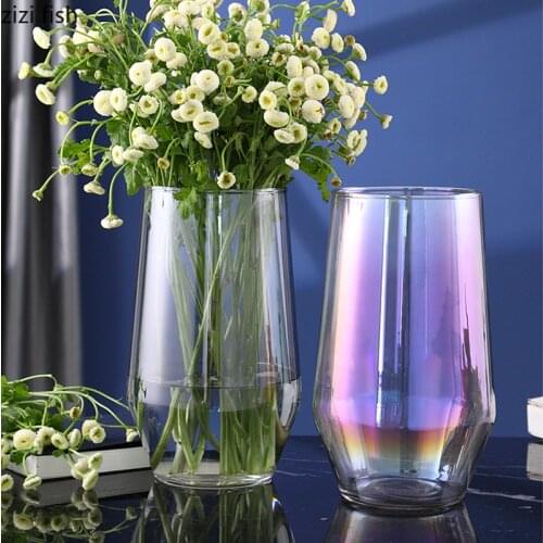 Glass Flower Vase Transparent Hydroponic Container Flower Arrangement Flower Basket Desktop Vase Nordic Decoration Ornaments