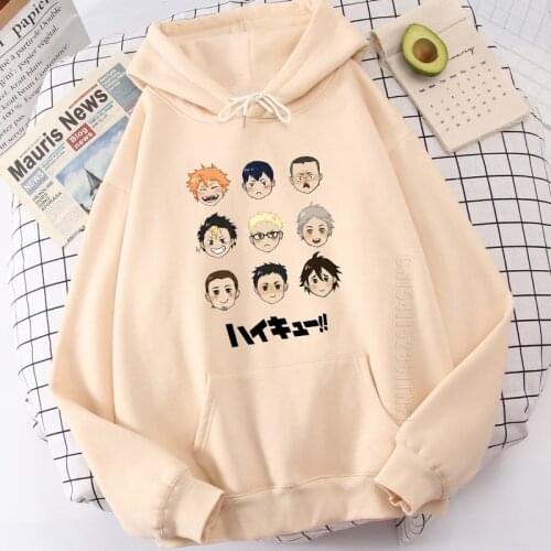 Haikyuu Japan Anime Kageyama Hoodie Men Hip Hop Karasuno High School Streetwear Funny Sweatshirt Hooded Tops