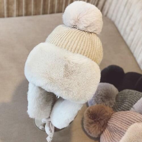 Women Winter Snow Cap Thickening Plus Velvet Earmuffs Cycling Windproof Hat Skiing Earmuffs Fleece Hat Outdoor Sport Cap