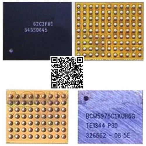 2pair 4PCS /lot white BCM5976C1KUB6G + black 343S0645 for Iphone 5S 5C touch screen ic U15 U12