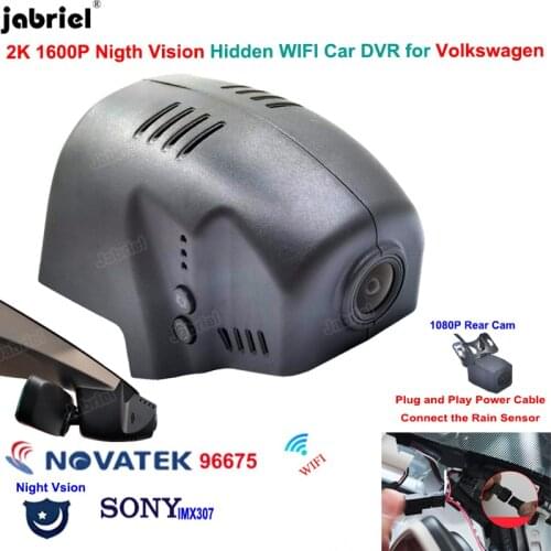 2K 1600P Dash Cam Car DVR Camera for Volkswagen VW Tiguan Allspace Atlas Cross Sport Passat Golf Sportsvan Arteon Sharan Magotan