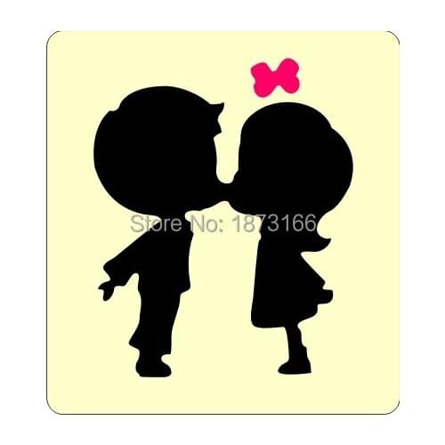 Lovers shape wooden dies for scrapbooking 15.8mm thick