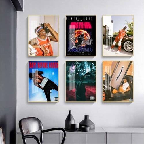 Picture Prints Canvas Painting Home Room Decor Jackboys & Travis Scott Cover Poster 2019 Music Rap Album Poster Wall Art