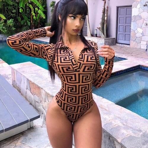 Kephy Women's Long Sleeve Bodysuits