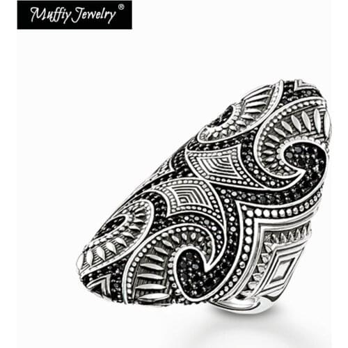 Maori Tattoo Eternity Ring 925 Sterling Silver Trendy Gift For Women,2019 New Europe Style Fashion Fashion Jewelry Wholesale